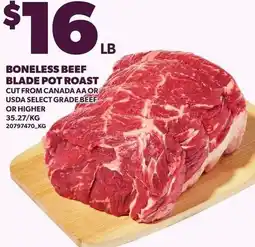 Loblaws Boneless beef blade pot roast offer