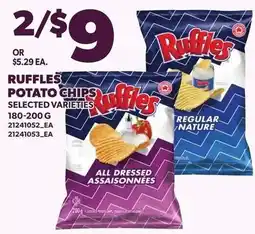 Loblaws Ruffles potato chips selected varieties offer