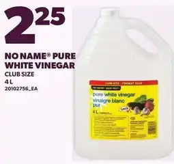 Loblaws No Name pure white vinegar offer