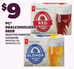 Loblaws PC dealcoholized beer offer