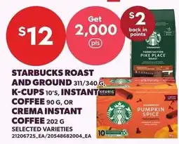 Loblaws Starbucks roast and ground k-cups offer