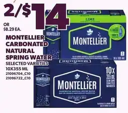 Loblaws Montellier carbonated natural spring water offer