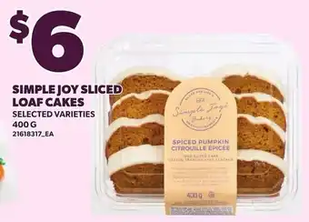 Simple Joy sliced loaf cakes