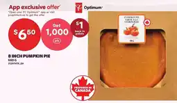 Loblaws Optimum 8 inch pumpkin pie offer