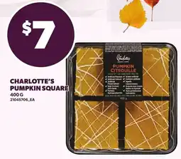 Loblaws Charlotte's pumpkin square offer
