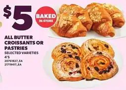 Loblaws All butter croissants or pastries offer