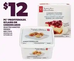 Loblaws PC profiteroles, eclairs or cheesecakes offer
