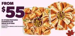 Loblaws In-store prepared sandwich or wrap platters offer