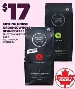 Independent Grocer Kicking Horse Organic Whole Bean Coffee offer