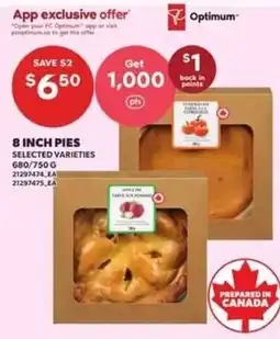 Independent Grocer Optimum 8 inch pies offer