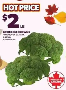 Independent Grocer Broccoli Crowns offer