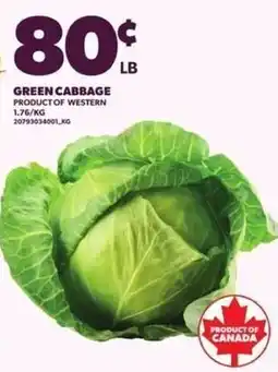 Independent Grocer Green Cabbage offer
