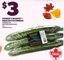 Independent Grocer Farmer's Market English Cucumbers offer