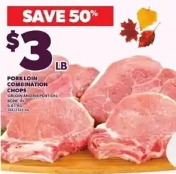 Independent Grocer Pork loin combination chops offer