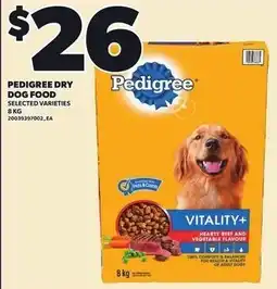 Loblaws Pedigree dry dog food selected varieties offer