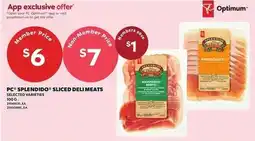 Loblaws PC Splendido sliced deli meats offer