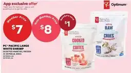 Loblaws PC pacific large white shrimp offer
