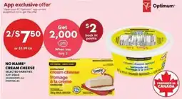 Loblaws No Name cream cheese offer