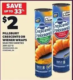 Loblaws Pillsbury crescents or wiener wraps offer