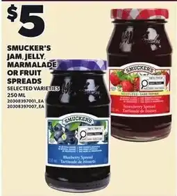 Loblaws Smucker's jam jelly marmalade or fruit spreads offer