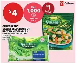 Loblaws Green Giant Valley Selections or Frozen Vegetables offer