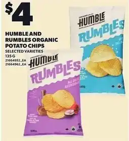 Loblaws Humble and Rumbles Organic Potato Chips offer
