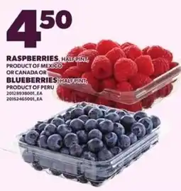 Independent Grocer Raspberries Blueberries offer