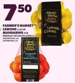 Independent Grocer Farmer's Market lemons mandarins offer