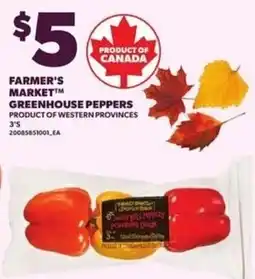 Independent Grocer Farmer's Market greenhouse peppers offer