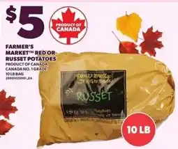 Independent Grocer Farmer's Market russet potatoes offer