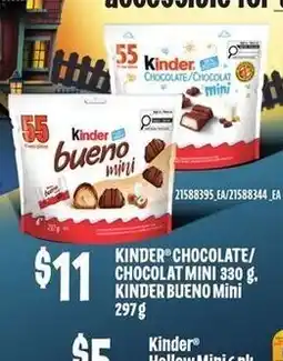 Loblaws Kinder chocolate/chocolat mini offer