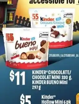 Loblaws Kinder chocolate/chocolat mini offer