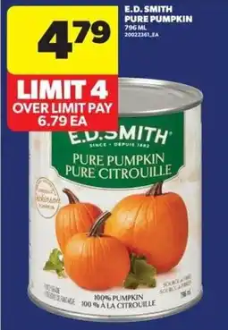 Real Canadian Superstore E.D. Smith pure pumpkin offer