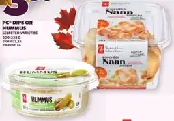 Loblaws PC dips or hummus offer