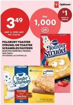 Real Canadian Superstore Pillsbury toaster strudel or toaster scrambles pastries offer