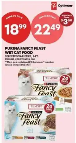 Real Canadian Superstore Purina Fancy Feast wet cat food selected varieties offer