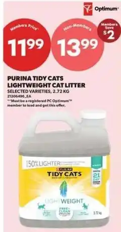 Real Canadian Superstore Purina Tidy Cats Lightweight Cat Litter offer