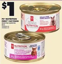 Loblaws PC Nutrition First Premiere cat food offer