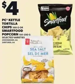 Loblaws PC kettle tortilla chips offer