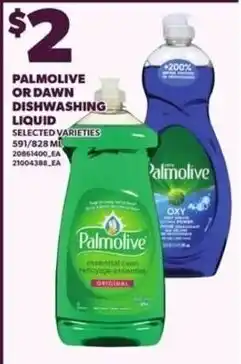 Loblaws Palmolive or dawn dishwashing liquid offer