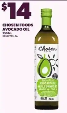 Loblaws Chosen Foods avocado oil offer