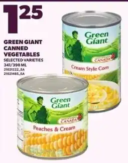 Loblaws Green Giant canned vegetables selected varieties offer