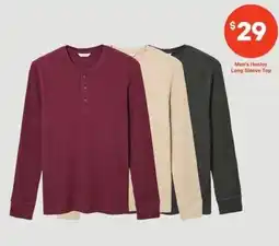 Loblaws Men's Henley Long Sleeve Top offer