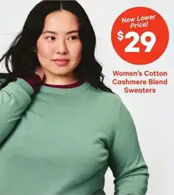 Loblaws Women's Cotton Cashmere Blend Sweaters offer