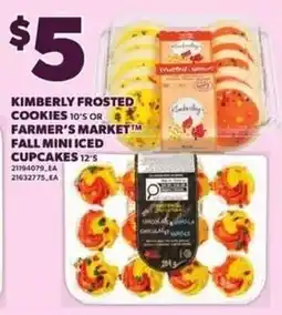 Independent Grocer Kimberly frosted cookies 10's or farmer's market fall miniiced cupcakes offer
