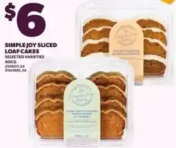 Independent Grocer Simple Joy sliced loaf cakes offer