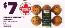 Independent Grocer Farmer's Market muffins offer
