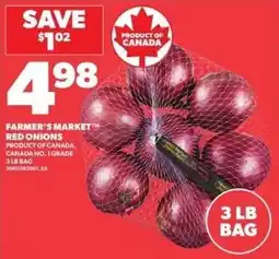 Independent Grocer Farmer's Market red onions offer