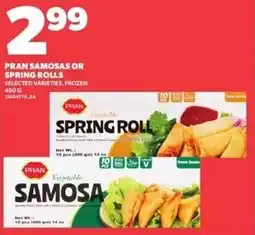 Independent Grocer Pran vegetable spring roll or samosa offer