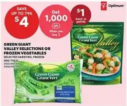 Independent Grocer Green Giant Valley Selections or Frozen Vegetables offer